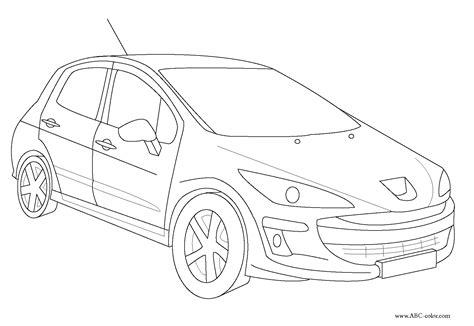 Dessins Gratuits à Colorier Coloriage Peugeot à imprimer