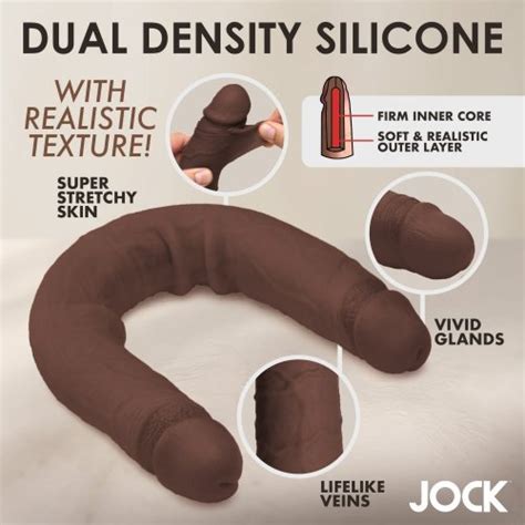 Jock Real Skin Double Dildo Dark Sex Toys At Adult Empire