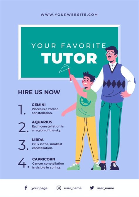 Free Tutoring Services Poster Templates To Edit Wepik