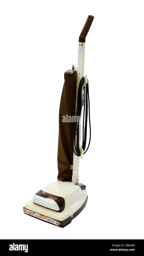 Vintage Hoover antique vacuum cleaner against white background Stock ...