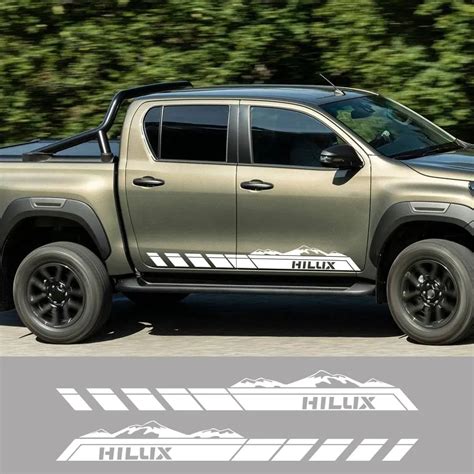 Pegatina De Rayas Laterales Para Puerta De Camioneta Toyota Hilux Vigo