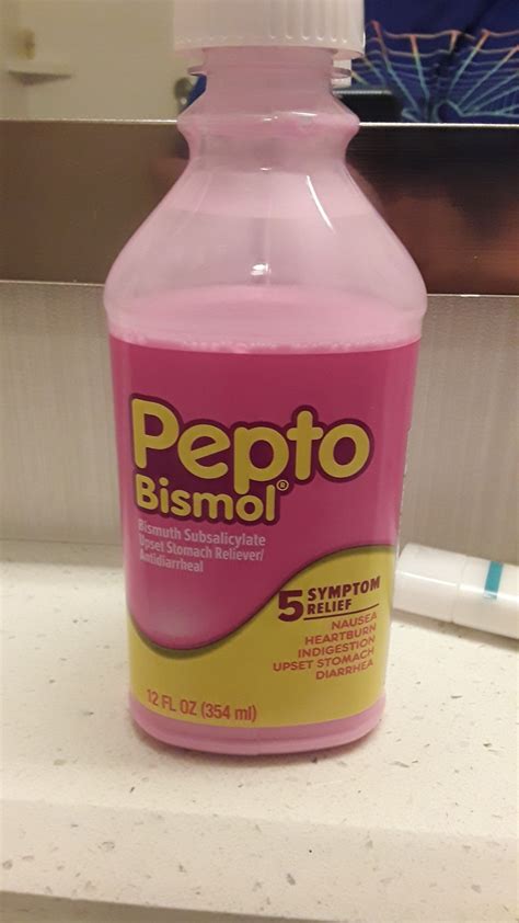 Pepto bismol os the pink stuff. Pesto bismol is...