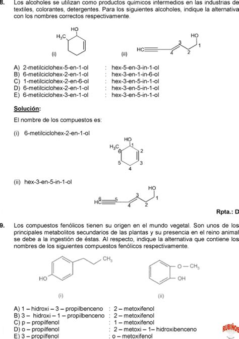 Hidrocarburos Aromaticos Oxigenados Alcoholes Fenoles Eteres