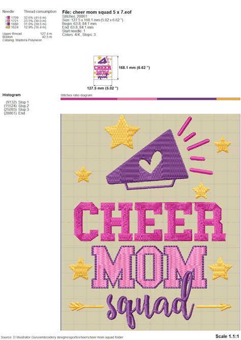 Cheer Mom Embroidery Designs Cheerleading Embroidery Etsy