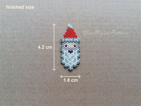 Santa Claus Brick Stitch Pattern Beading Patterns Christmas Bead