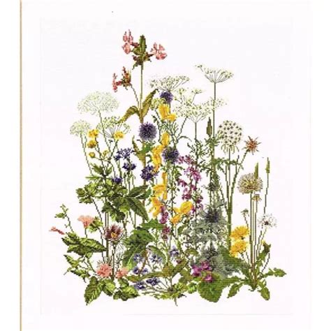 KIT POINT DE Croix Thea Gouverneur Le Jardin De Thea 583A 35x45cm EUR