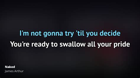 James Arthur Naked Karaoke