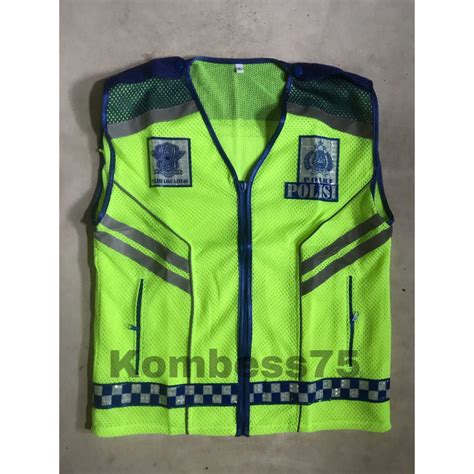 Rompi Polisi Bahan Jaring Logo Sablon Marka Catur Rompi Polantas Rompi