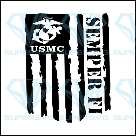 U.S Marine Corp Veteran Flag Instant Download, U.S Marines SVG, U.S ...