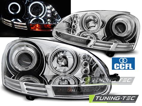 Ccfl Angel Eyes Scheinwerfer F R Vw Golf Chrom Lichter Profi