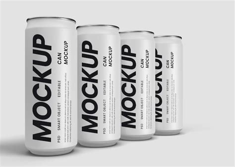 Premium PSD Soda Can Mockup