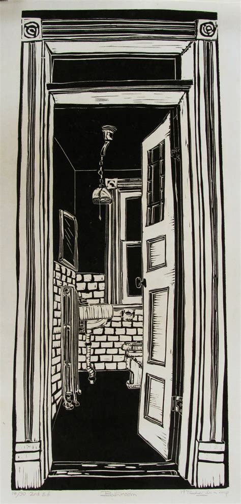 Alley Behind Riggs Street Lino Block Print Limited Edition - Etsy