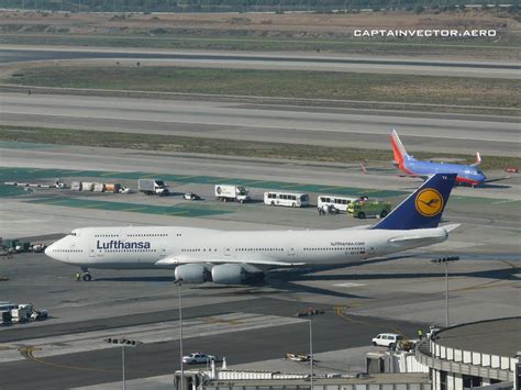 View from the control tower: Our latest arrival: Lufthansa's B747-8