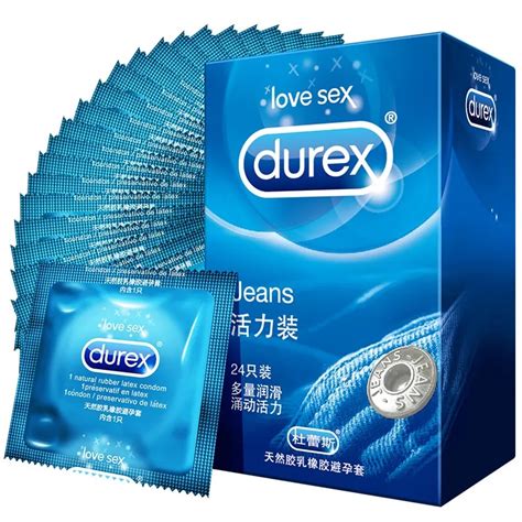 Durex Jeans Condoms Cock Penis Sleeve Sex Products Natural Latex Rubber