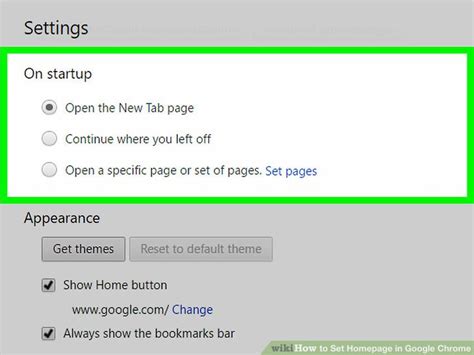 How To Set Homepage In Google Chrome With Pictures WikiHow