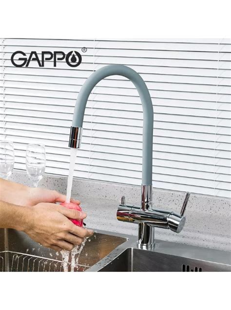 Купить Смеситель с гибким изливом Gappo G4398-30 - Гибкий кран на кухню