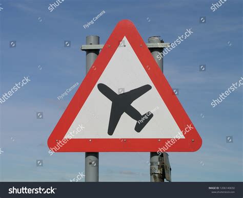 Low Flying Aircraft Warning Sign Stock Photo Edit Now 1206140650