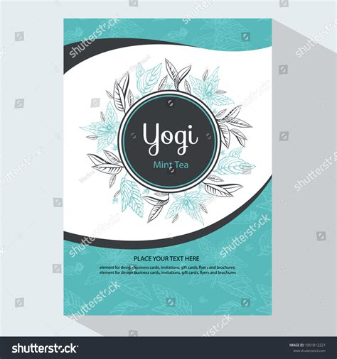 Tea Branding Packaging Mint Leaves Tea Stock Vector (Royalty Free