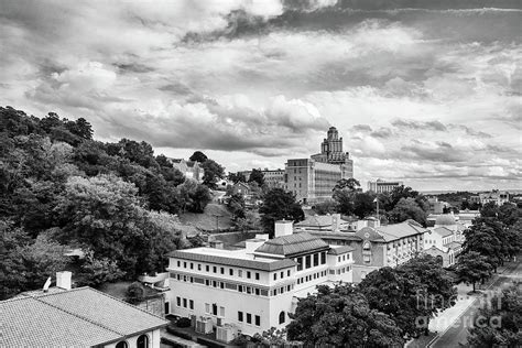 Hot Springs Arkansas Pano With Army Navy Hospital BW Photograph By