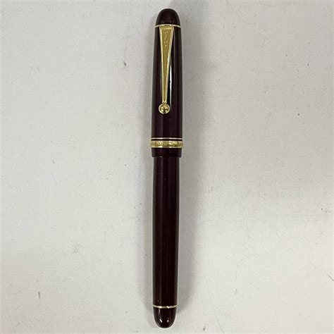 【傷や汚れあり】【2a26】1円スタート Pilot Custom 74 パイロット カスタム 万年筆 ボルドー ペン先 14k 585 刻印