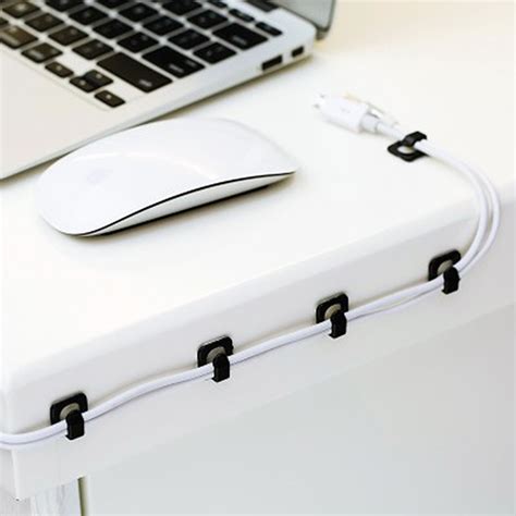 Klip Kabel Tempel Cable Management Wire Organizer Pcs H White