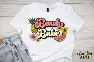 Beach Babe Retro Summer Sublimation Graphic By Lemon Arts Creative Fabrica