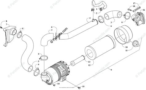 Arctic Cat Side By Side 2020 OEM Parts Diagram For AIR INTAKE ASSEMBLY