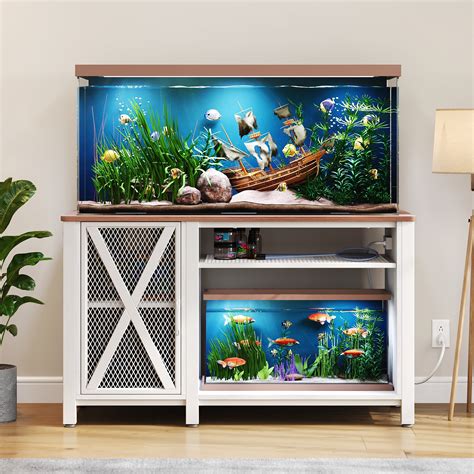 DWVO Heavy Duty Metal Aquarium Stand, 55-75 Gallon Capacity, with ...