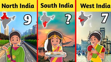 North India VS South India VS West India Comparison 2023 South India Vs