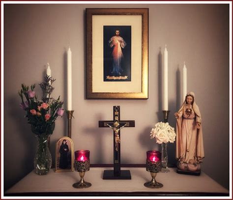 Divine Mercy At Home Most Merciful Jesus Home Altar Catholic Home Altar Altar Design