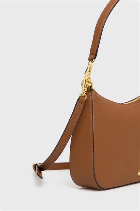Шкіряна сумочка Lauren Ralph Lauren колір коричневий | ANSWEAR.ua