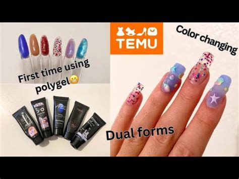 Trying Inexpensive Polygel From Temu Easy Polygel Nails Using Dual