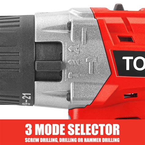 Topex 20v Lithium Ion Cordless Drill Driver Impact Hammer Drill W