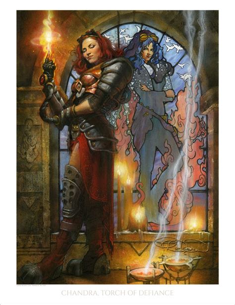 Chandra Torch Of Defiance 85x11 Open Edition Print • Terese Nielsen Art