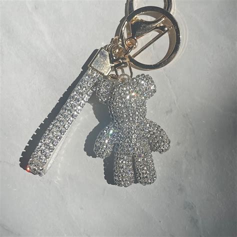 Teddy Bear Keychain Etsy