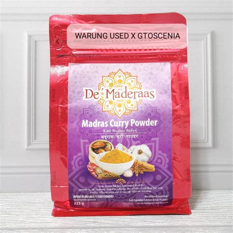 Jual De Maderaas Madras Curry Powder Bubuk Kari Bumbu Kari 225 Gram