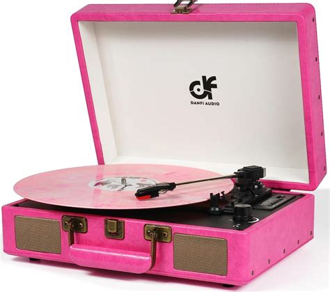 Vintage Bluetooth Suitcase Record Player With Built In Speakers 3