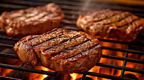 Premium Ai Image Generative Ai Grilled Beef Steaks