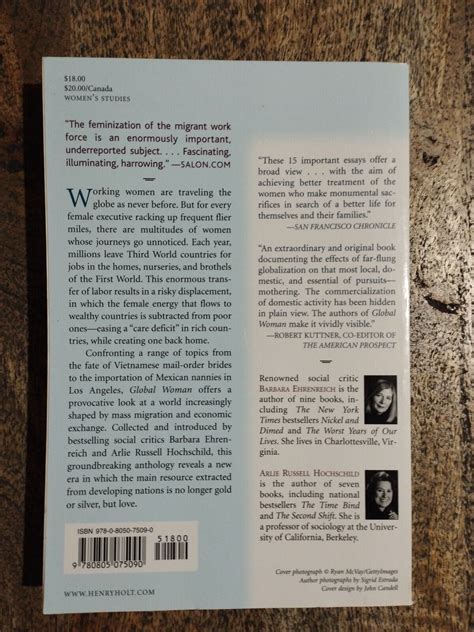Global Woman Nannies Maids And Sex Workers In The New Economy By B Ehrenreich Misterbookman