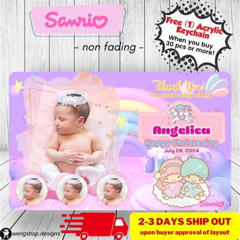 Sanrio Ref Magnet Souvenir ATM Size For Birthday Christening