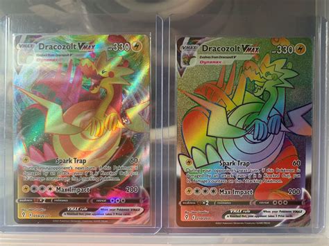 Dracozolt VMAX Rainbow Set Pokemon Cards TCG Evolving Skies Playset