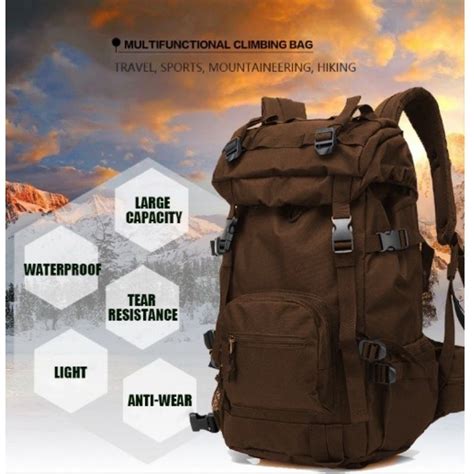 Jual Tas Cariel 50L Taktis Tas Ransel Pria Olahraga Taktis Tas Outdoor