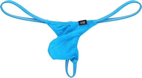 Amazon Hularka Men S Sheer See Through Thong Underwear Low Rise Bikini Micro Pouch G String
