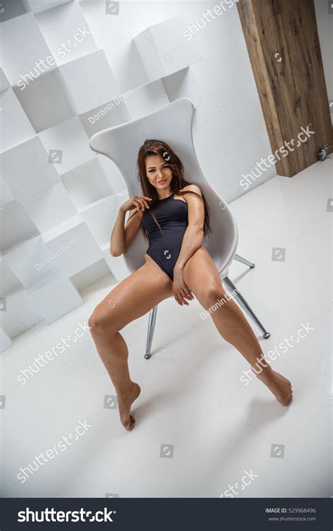 Beautiful Sexy Brunette Posing Swimsuit On Stock Photo Edit Now 529968496