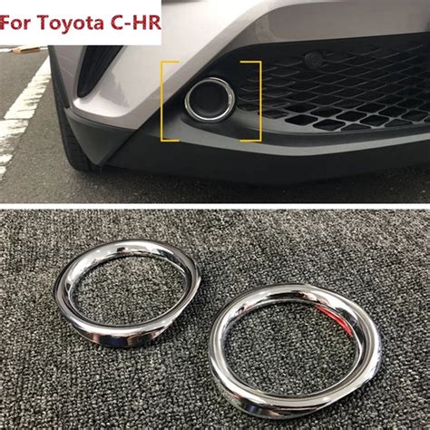 For Toyota C HR CHR 2017 2018 ABS Chrome Front Fog Light Lamp Cover