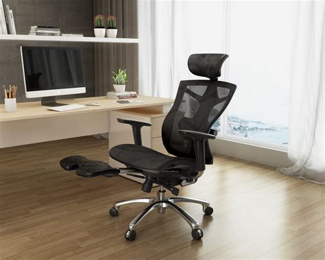 Sihoo V1 Ergonomic Office Chair (Black) (Legrest) - Fairwaytrading