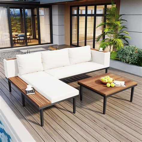 Hokku Designs 6 - Person L-Shaped Modular Patio Conversation Sets With
