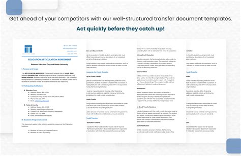 Education Articulation Agreement Template In Word Pdf Google Docs