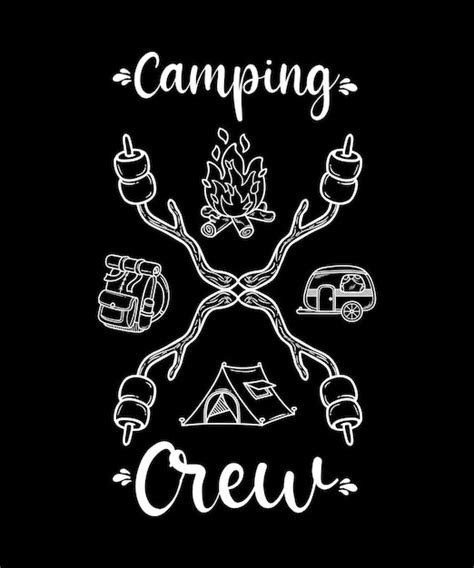 Premium Vector Camping Crew Shirt Design