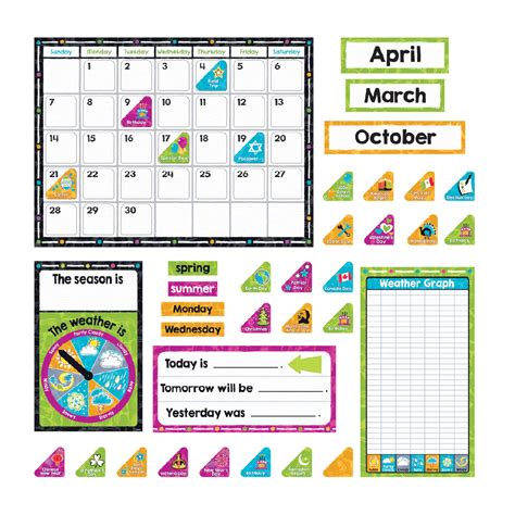 Color Harmony Calendar Bulletin Board Set – Humacao School Supply